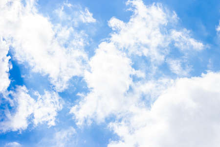 Beautiful blue sky with clouds background.の写真素材