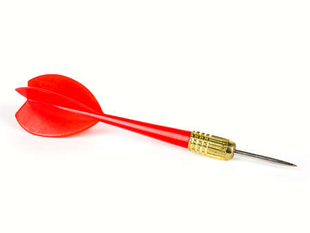 Red Dart Isolated on White Backgroundの写真素材
