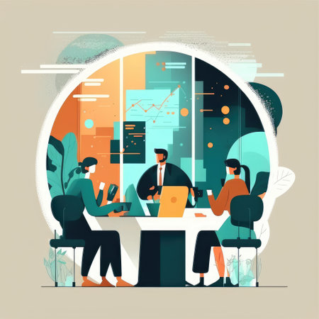 Flat vector business technology cloud computing service concept and with developer team working concept, Generative AIの写真素材