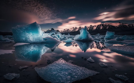 The Northern Light Aurora borealis at Kirkjufell mountain Iceland.の写真素材