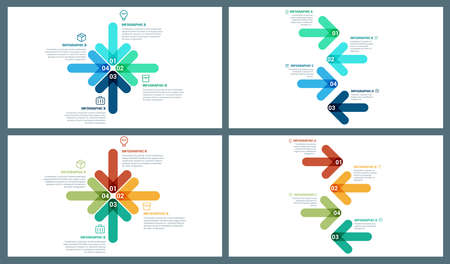 Arrow Infographic Template. Elements are layered separately in vector file. Vector arrows lines infographics set. Template for growth diagram, graph, presentation, chart.のイラスト素材