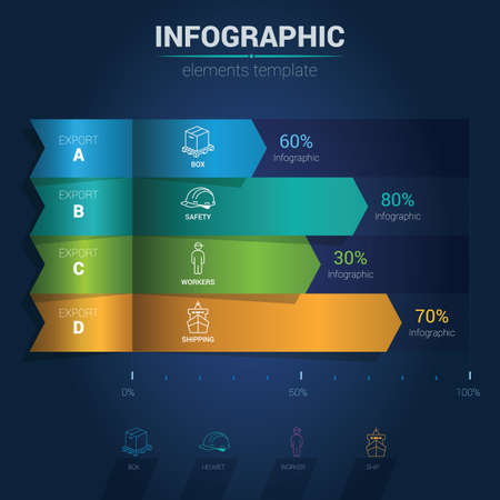 Infographic Elements - Simple Bar Chartのイラスト素材