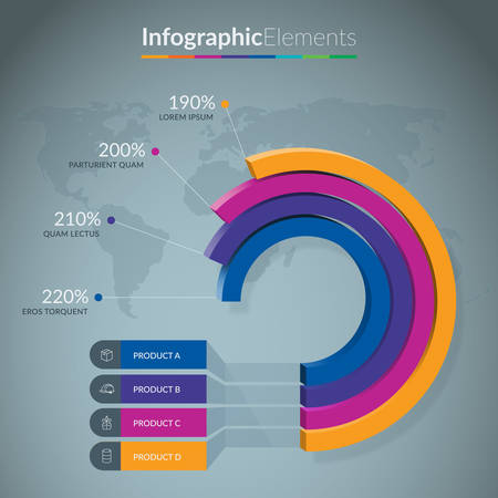 Infographic Chart Templateのイラスト素材