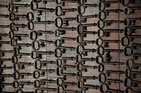 Old iron keysの写真素材