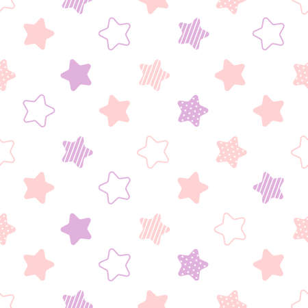 Stars seamless background repeating pattern, wallpaper background, cute seamless pattern backgroundのイラスト素材