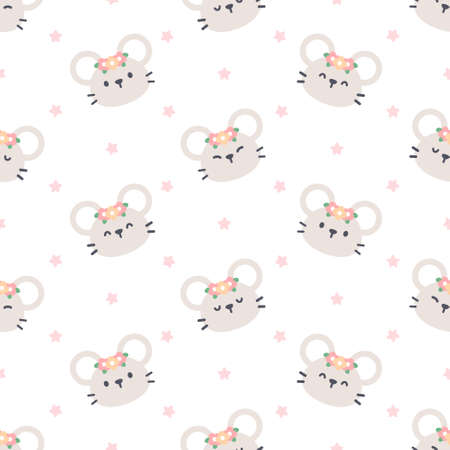 Ice cream seamless background repeating pattern, wallpaper background, cute seamless pattern backgroundのイラスト素材