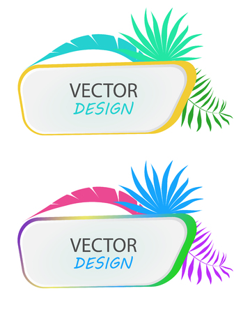 A Vector Banner With Palm Leaves Design Of Tropical Banner