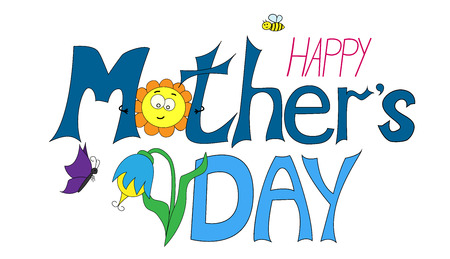 Greeting card for Mother's Day. Celebration poster for Mothers. Design element for greeting card, invitation, flyer. Vector illustration.のイラスト素材