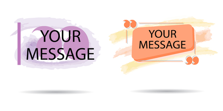 Vector set quotation template in quotes. Vector banner with frame and quotes.のイラスト素材