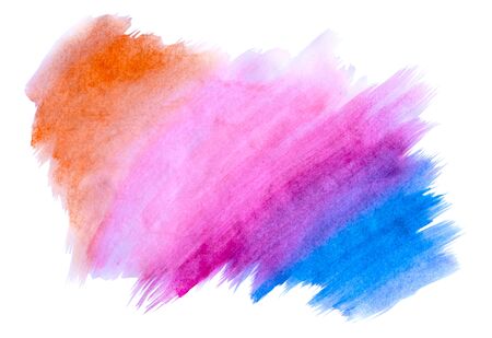 Abstract watercolor background on textured paper isolated on white. Watercolor background for designs. Cover templates for notepad. Fashionable backgrounds for designersの写真素材