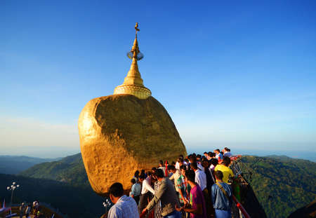 Golden rock  Myanmarのeditorial素材
