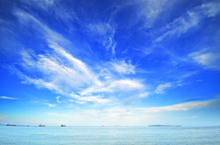 Sky on the beachの写真素材