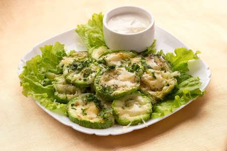 On the plate of the fried and sprinkled with cheese.の写真素材