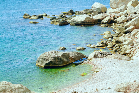 Seascape on a bright Sunny day .Crimea. Cape Aya .の写真素材