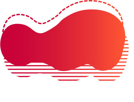 Blob shapes vector. Organic abstract splodge elements collection. Inkblot simple gradient. illustration isolated on transparent background. graphic concept for your design.のイラスト素材