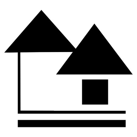 Line icons representing house Vector Illustration. House and home simple symbolsのイラスト素材