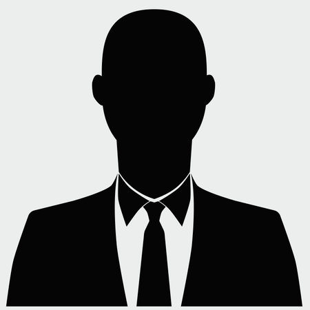 Business man icon vector in black color. Thin line vector with the signs for infographic, logo, app development, and website designのイラスト素材