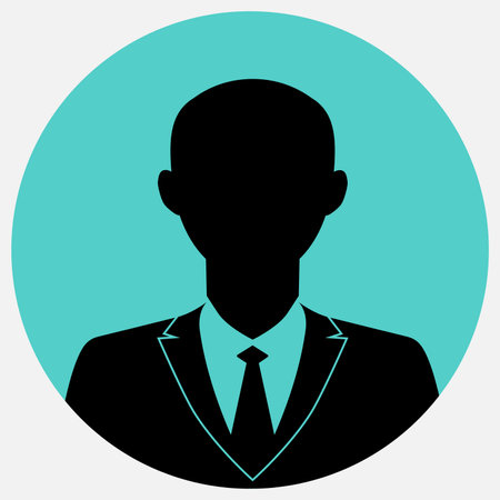 Business man icon vector in black color. Thin line vector with the signs for infographic, logo, app development, and website designのイラスト素材