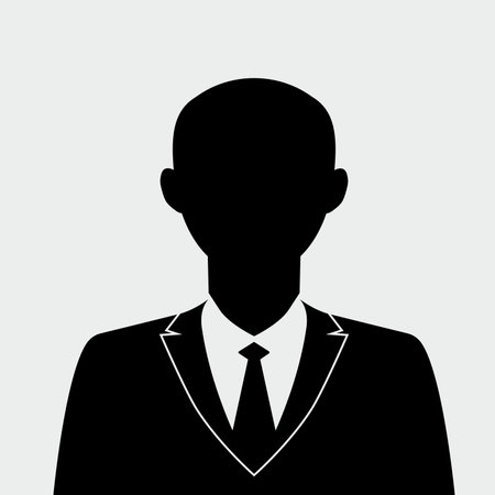 Business man icon vector in black color. Thin line vector with the signs for infographic, logo, app development, and website designのイラスト素材
