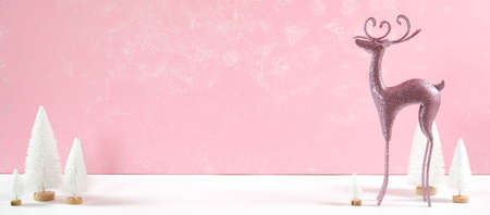 Christmas holiday background framed border banner with copy space.の写真素材