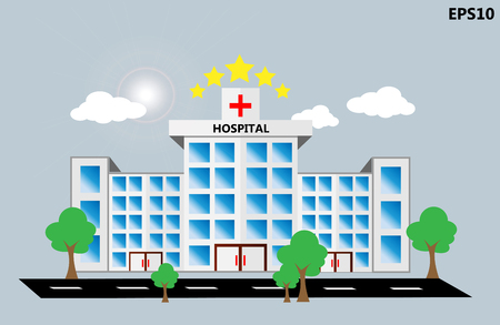 Hospital building vector designのイラスト素材