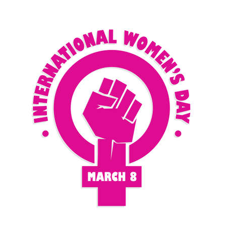 International Women's Day, March 8, women empowerment and female gender symbol poster, vector illustrationのイラスト素材