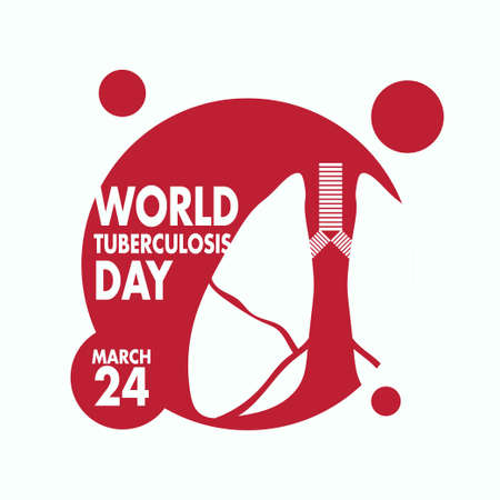 World Tuberculosis Day March 24 poster,lungs health awareness illustration banner vectorのイラスト素材