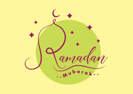 Ramadan Mubarak poster, Ramzan greeting banner vector illustrationのイラスト素材