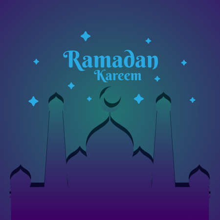 Ramadan Kareem Mubarak Ramazan poster vector bannerのイラスト素材