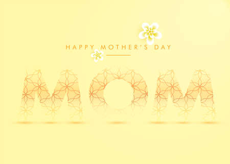 Happy mothers day mom vector design, Mother's day floral background wallpaper bannerのイラスト素材