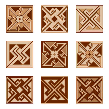 Set of parquet floor  or ceramic tile patterns. Parquetry, laminate, ceramic tiles, seamless pattern, set of textures for home interior design, modern style. Vector illustrationのイラスト素材