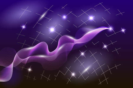 Abstract background, techno with neon glowing.Technology, cosmos, futuristic design. Vector illustration.のイラスト素材
