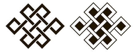 Set of celtic knots. Traditional celtic ornament elements isolated, design black and white. Vector illustrationのイラスト素材