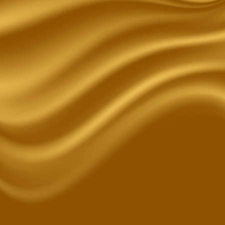 Gold satin waves. Smooth silk wavy  abstract background. Vector illustrationのイラスト素材