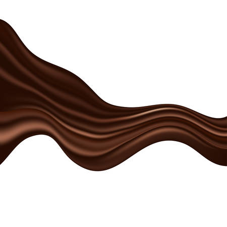 Chocolate wave, swirl isolated. Abstract background. Vector illustrationのイラスト素材