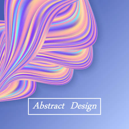 Rainbow pastel wave color flow background. Abstract colorful rainbow swirls for poster or banner design.のイラスト素材