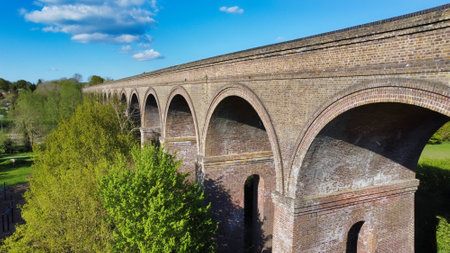 victorian viaduct in Essex, Englandの写真素材