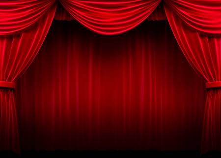 Red curtainの写真素材