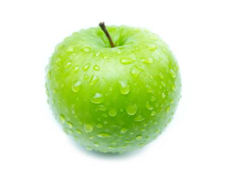 Green apple sweat on white backgroundの写真素材