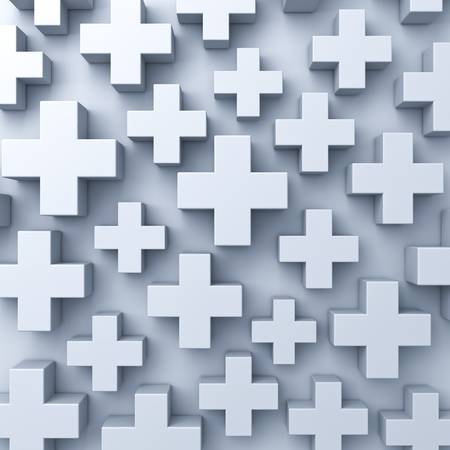 Abstract 3d plus signs backgroundの写真素材