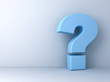 Question mark on white backgroundの写真素材