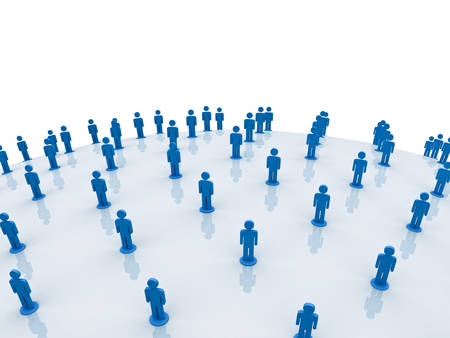 Social network people over white backgroundの写真素材