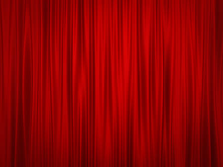 Red curtain. 3D rendering.の写真素材