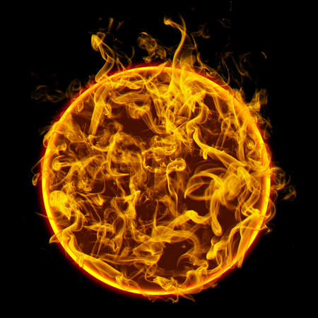 symbol of circle. Flame / Check all fire letters in my portfolio.の写真素材
