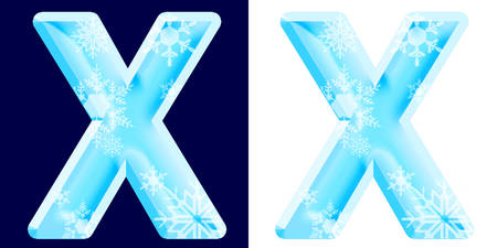 Winter Alphabet Letter Xの写真素材