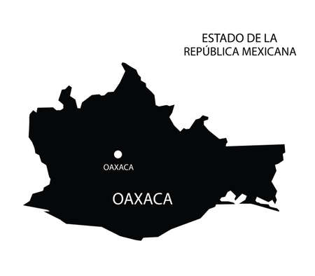 State Oaxaca, Mexico, vector mapのイラスト素材