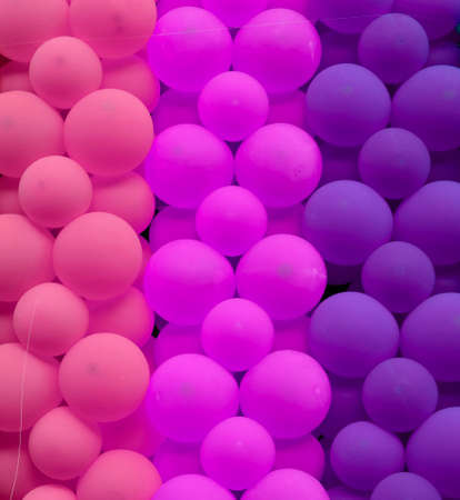 Abstract background of rainbow colored balloons.の写真素材