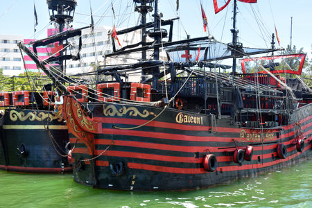 Cancun, Mexico - Captain Hook Pirate. Quintana Rooの写真素材