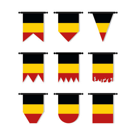 Belgium vertical banners isolated on white.のイラスト素材