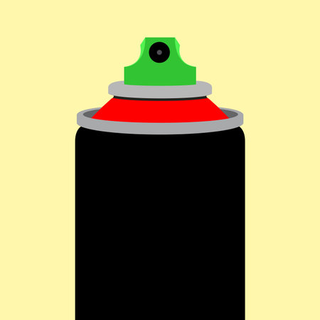 Spray in hand silhouette. Vector illustration flat design. Isolated on white background. spray canのイラスト素材